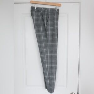 Loft Plaid Cropped Trouser
